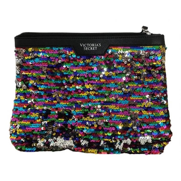NWOT Victoria's Secret Multicolor Sequin Clutch - Picture 1 of 4